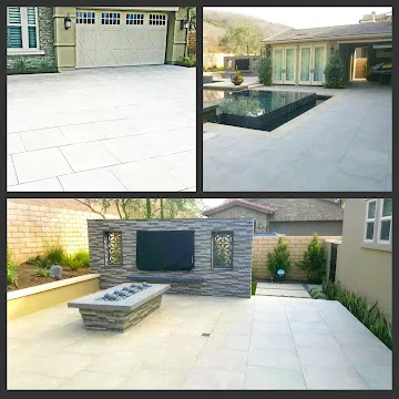 Restored stamped concrete driveway and patio surface for a Lake Forest home