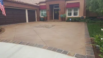 Driveway concrete after stain removal and resealing