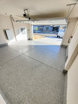 Garage Epoxy Coating before and after in Irvine