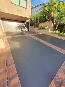 Polished concrete hallway floor for a commercial space