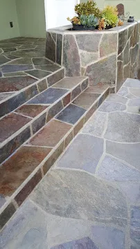 Flagstone Entry Restoration before and after in Laguna Beach