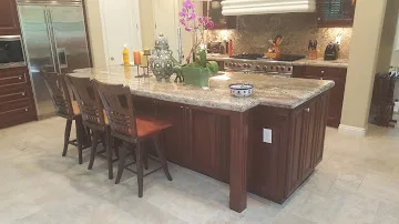 Marble Kitchen Surface before and after in Orange County