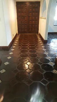 Saltillo Tile Entry Deep Clean before and after in Mission Viejo