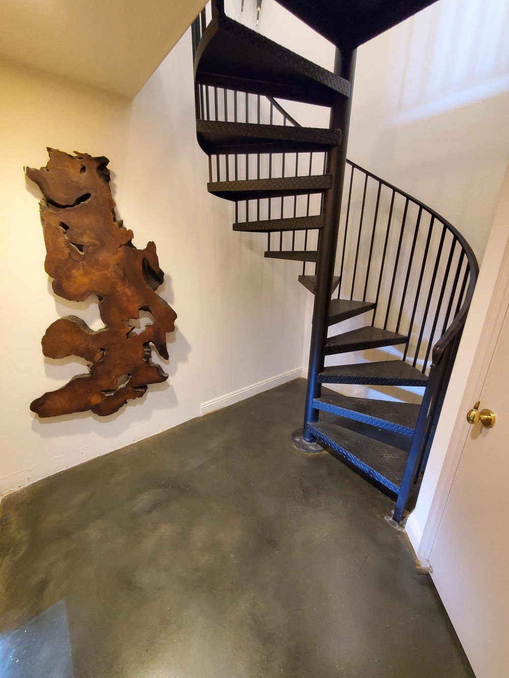 Saddle Brown Driveway Stain before and after in Yorba Linda