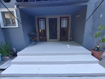 Restored tile flooring with cleaned grout lines